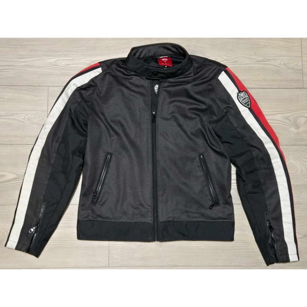 Ducati Jacket Breeze Mesh Mens Size Medium Motorcycle Riding Italy Black